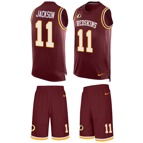 Men's Limited DeSean Jackson Nike Jersey Burgundy Red - #11 Tank Top Suit NFL Washington Redskins